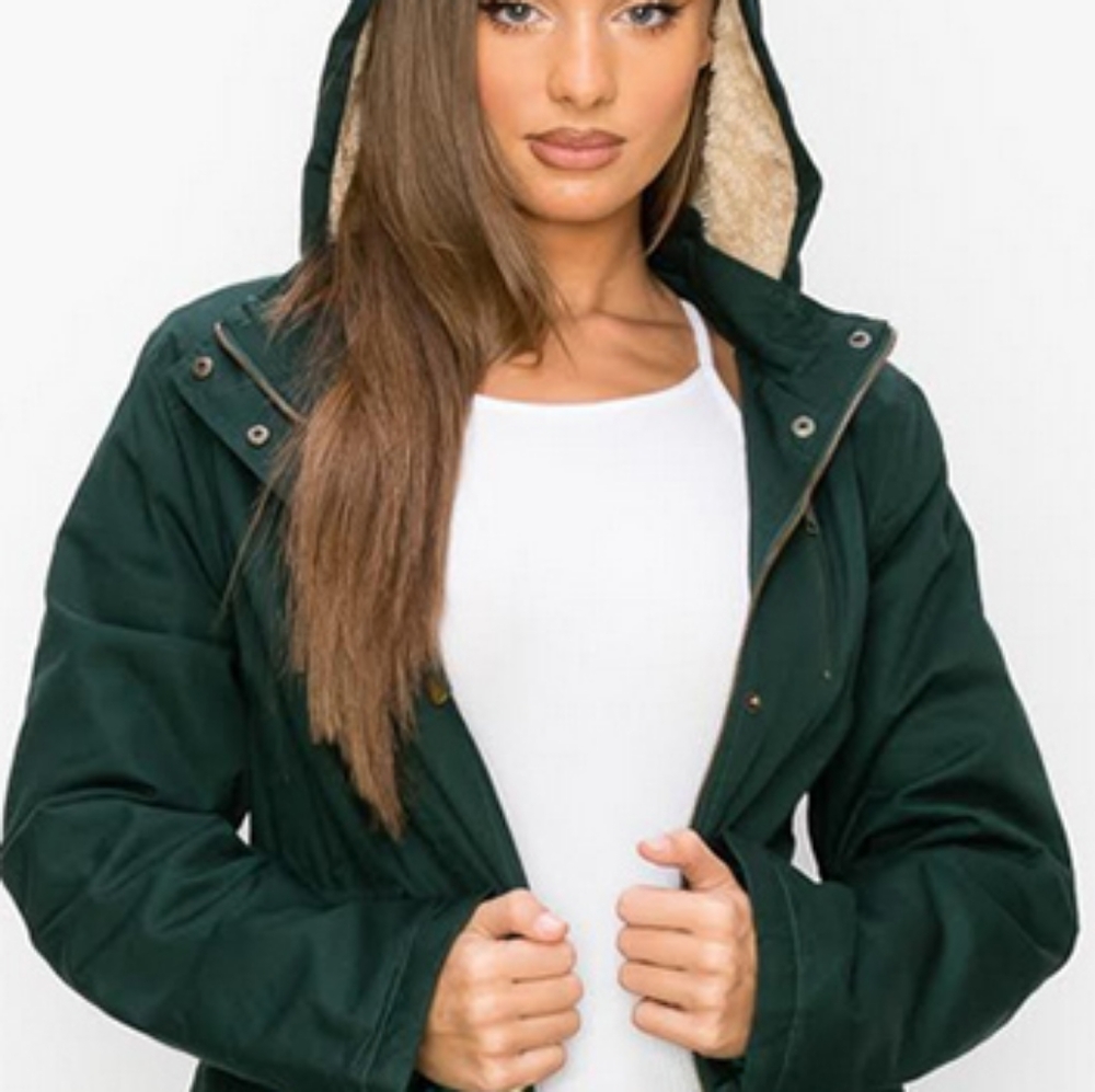 GREEN IS GOOD❣️NEW Hunter Green Women's Winter Jacket - Picture 5 of 6